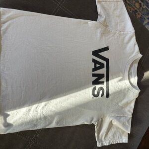 Vans Cream Tee with Black Logo